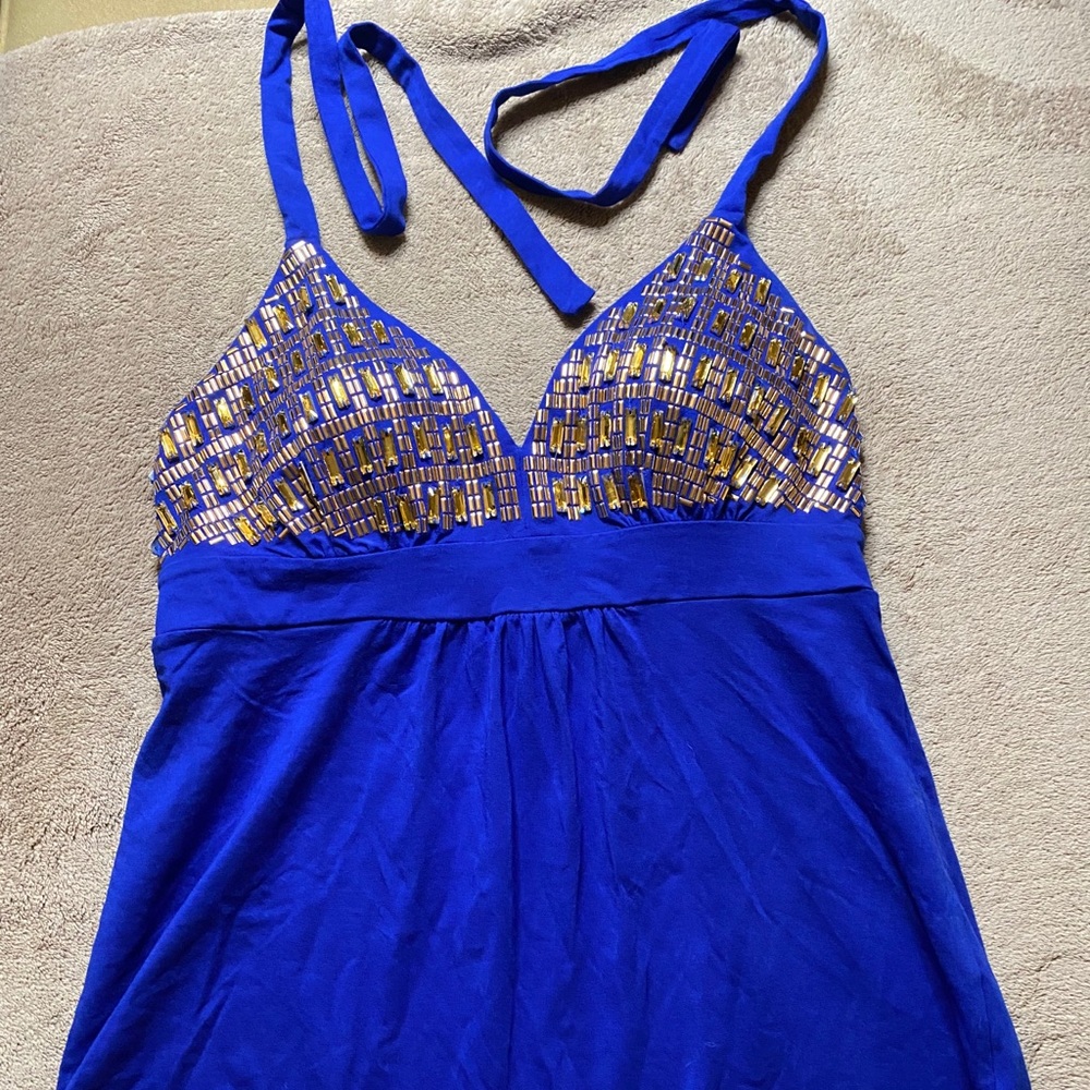 Royal blue Victoria’s Secret bra top sparkle tank